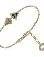 Браслет из лимонного золота c бриллиантами и малахитом