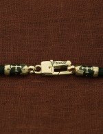 Шнурок шёлковый из зелёного золота c шёлковым шнурком