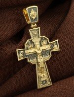 Крест из лимонного золота