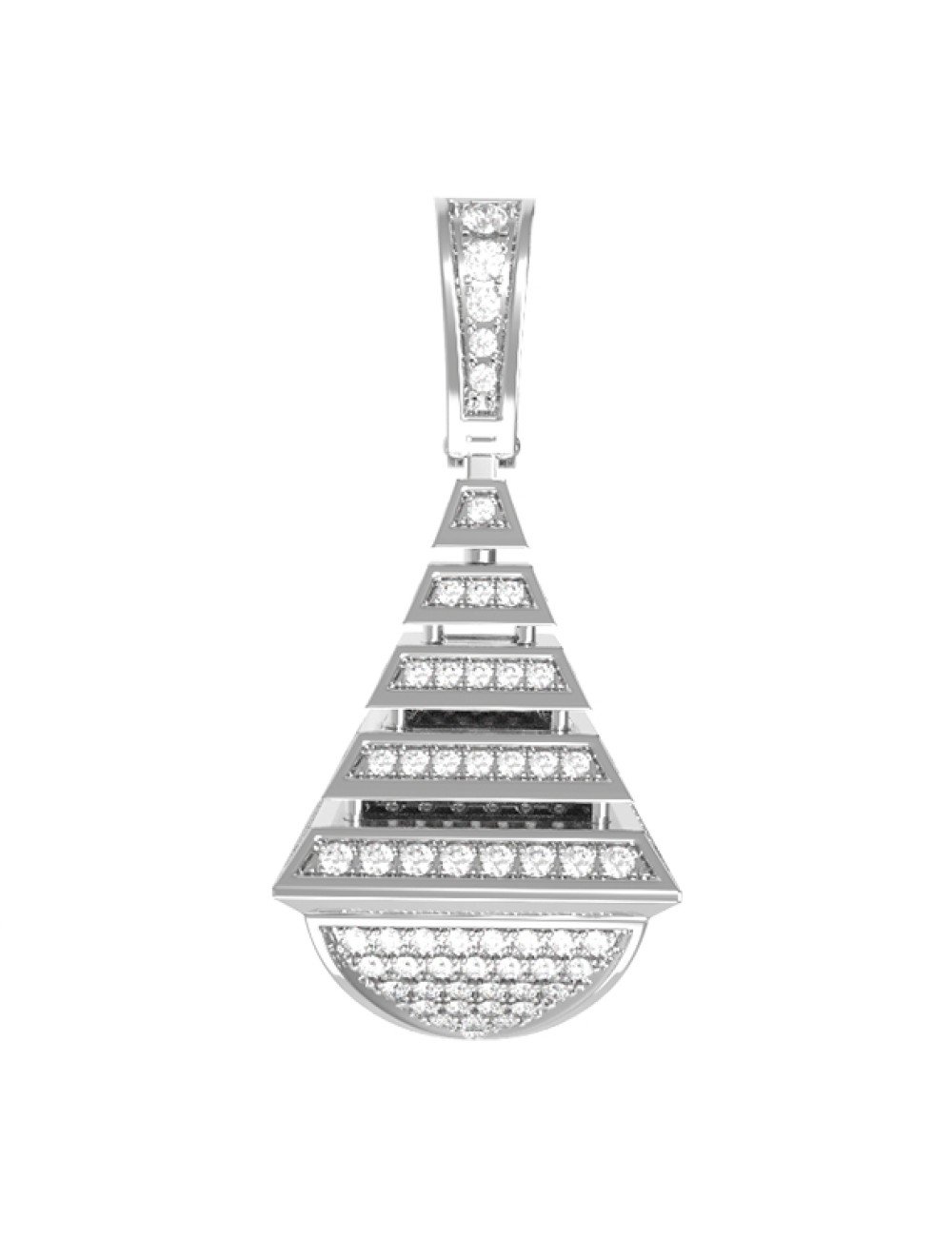 Подвеска из белого золота c бриллиантами