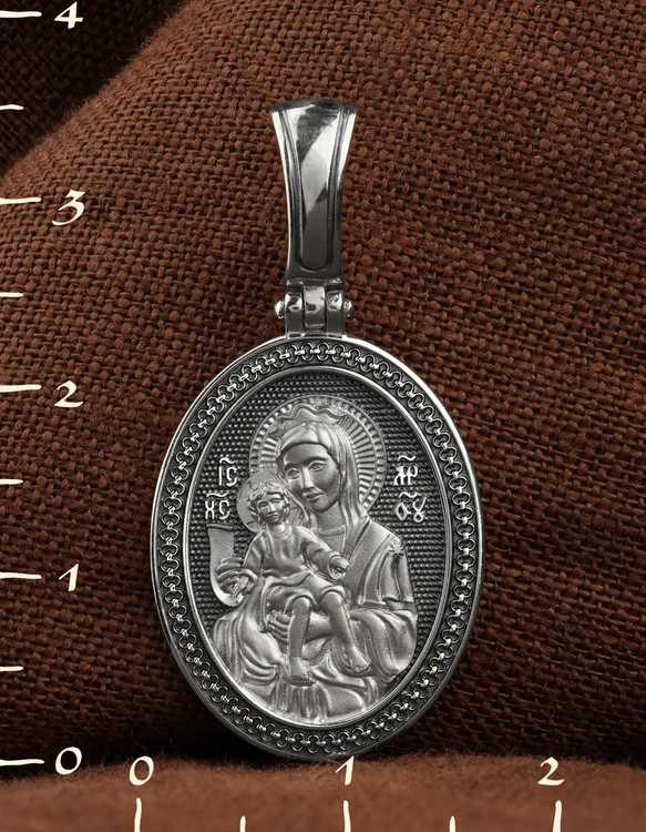 Нательная икона из белого золота 585 пробы