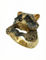 Кольцо из лимонного золота c эмалью