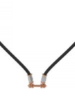 Гайтан из золота c кожаным шнурком