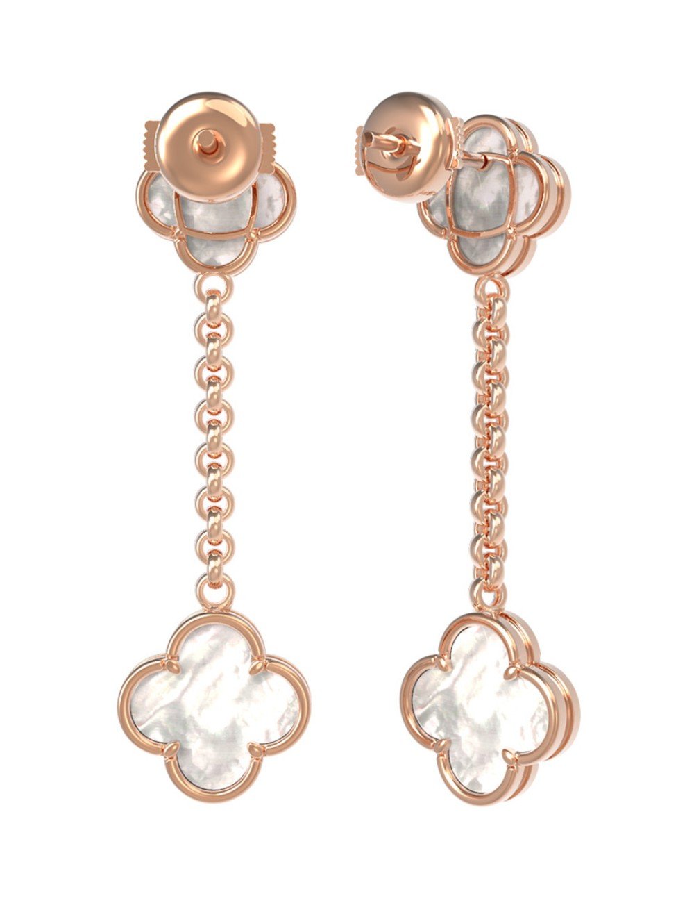 Серьги из золота c перламутром