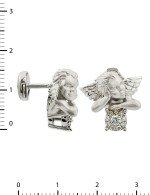 Серьги из белого золота c бриллиантами