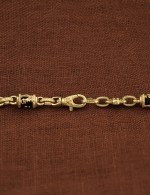 Цепь из лимонного золота c ониксом