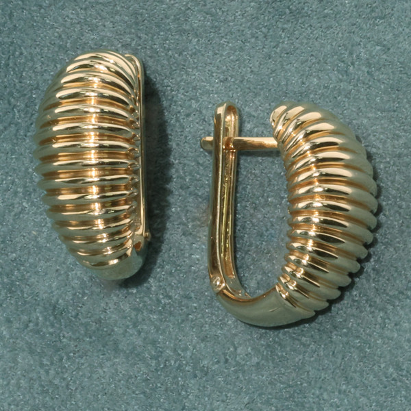 Серьги из лимонного золота 585 пробы