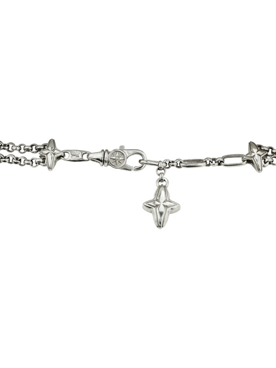 Браслет из белого золота 585 пробы c бирюзой и перламутром