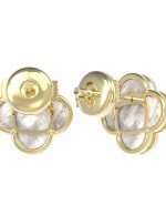Серьги из лимонного золота c перламутром