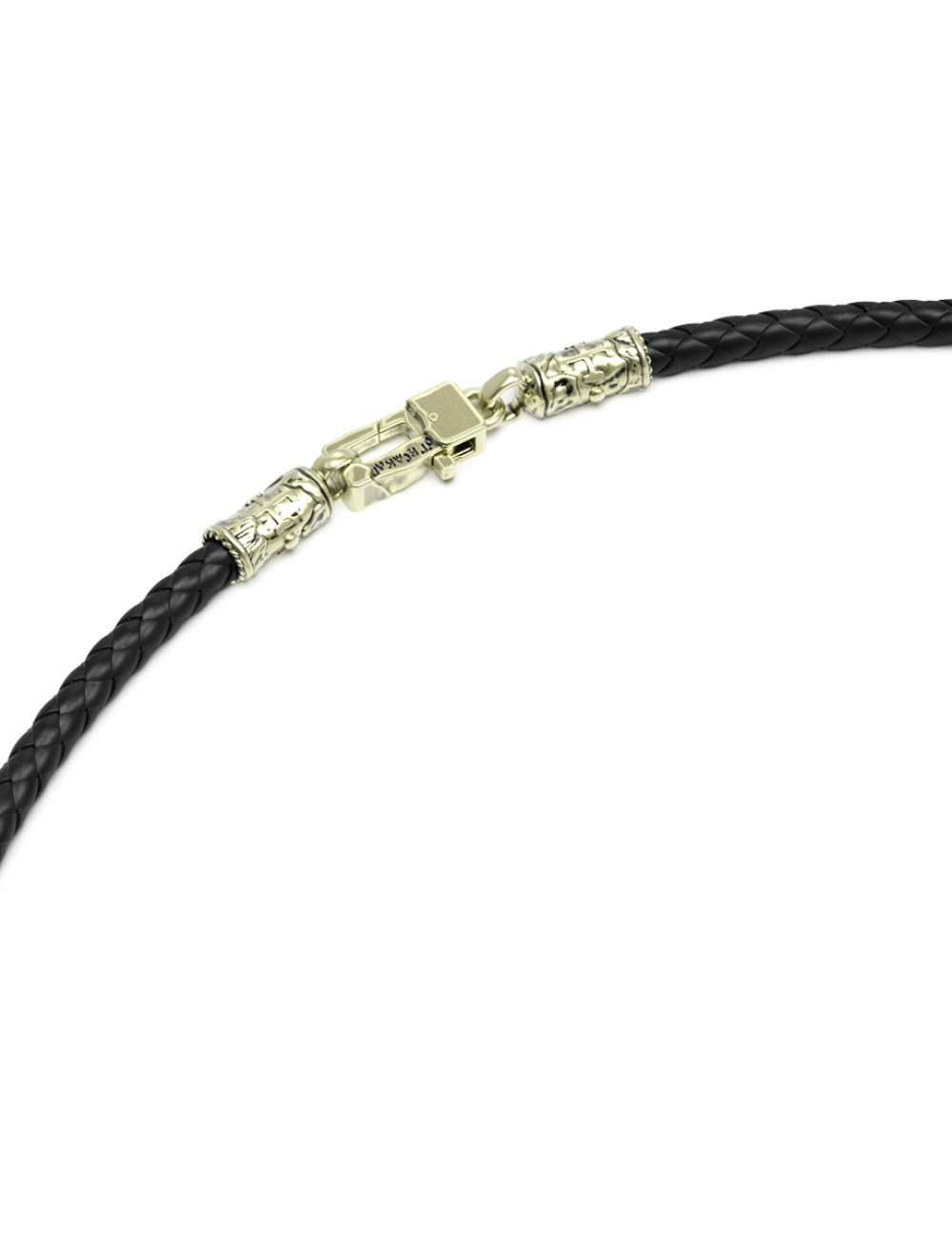 Гайтан из зелёного золота c кожаным шнурком