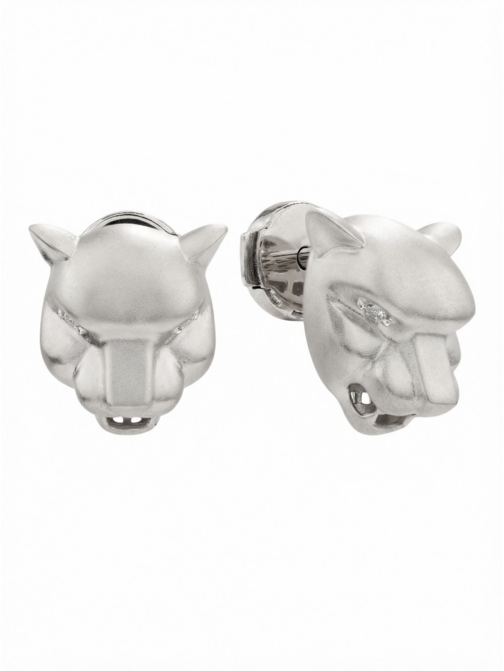 Серьги из белого золота 585 пробы c бриллиантами