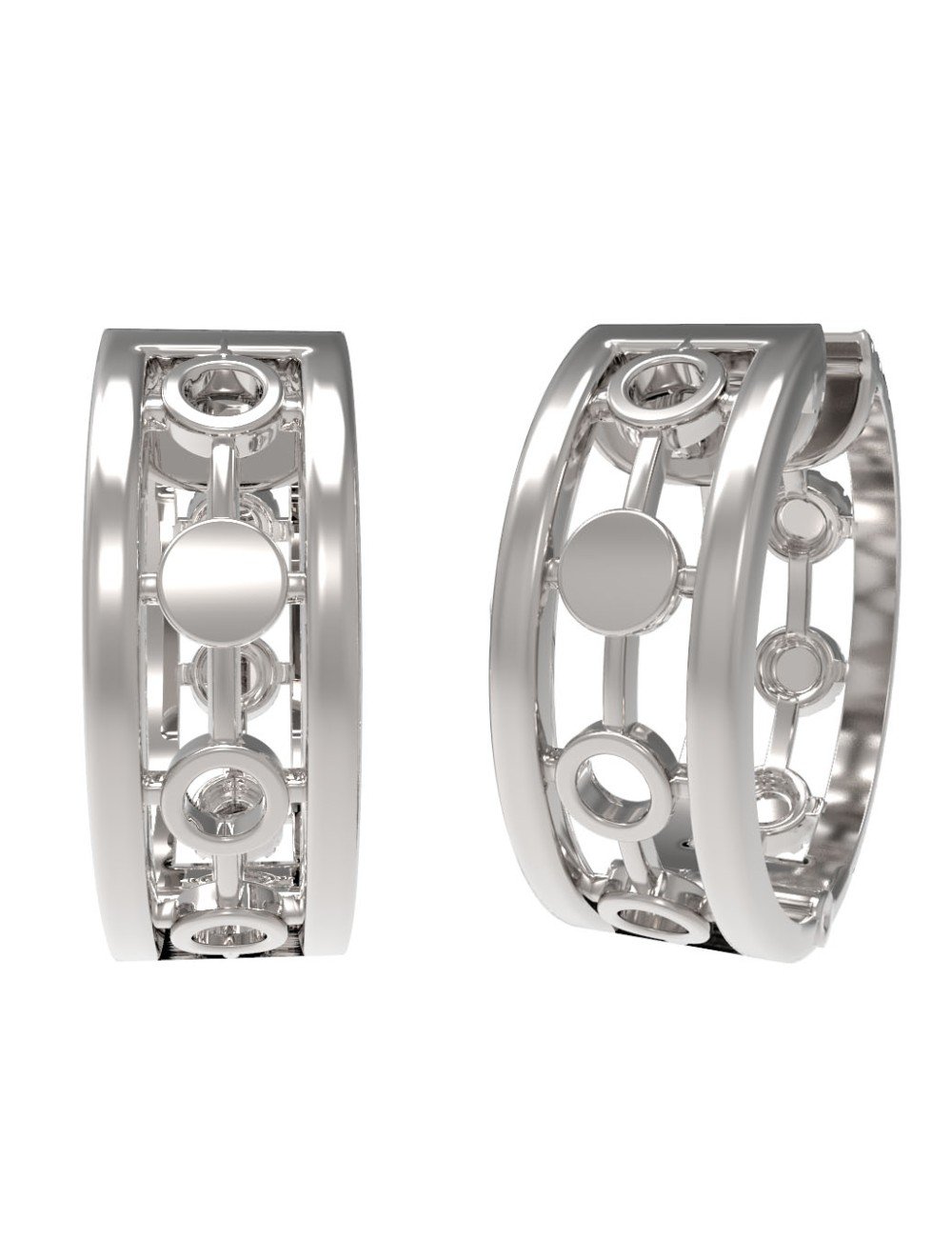 Серьги из белого золота c бриллиантами