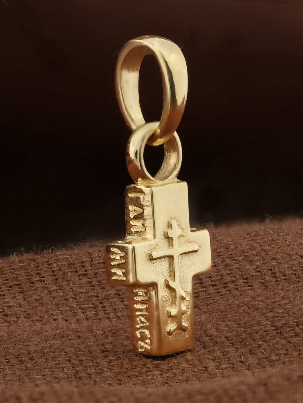 Крест из красного золота 585 пробы