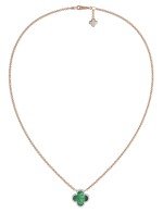 Колье из золота c бриллиантами и малахитом