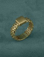 Кольцо из лимонного золота