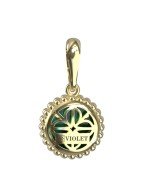 Подвеска из лимонного золота c малахитом