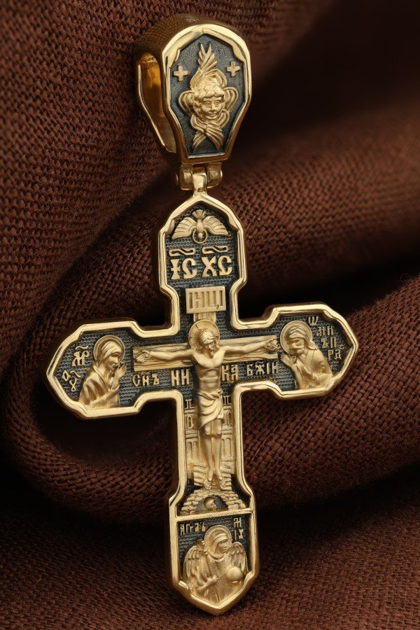 Крест из лимонного золота