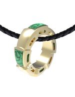 Подвеска из лимонного золота c малахитом