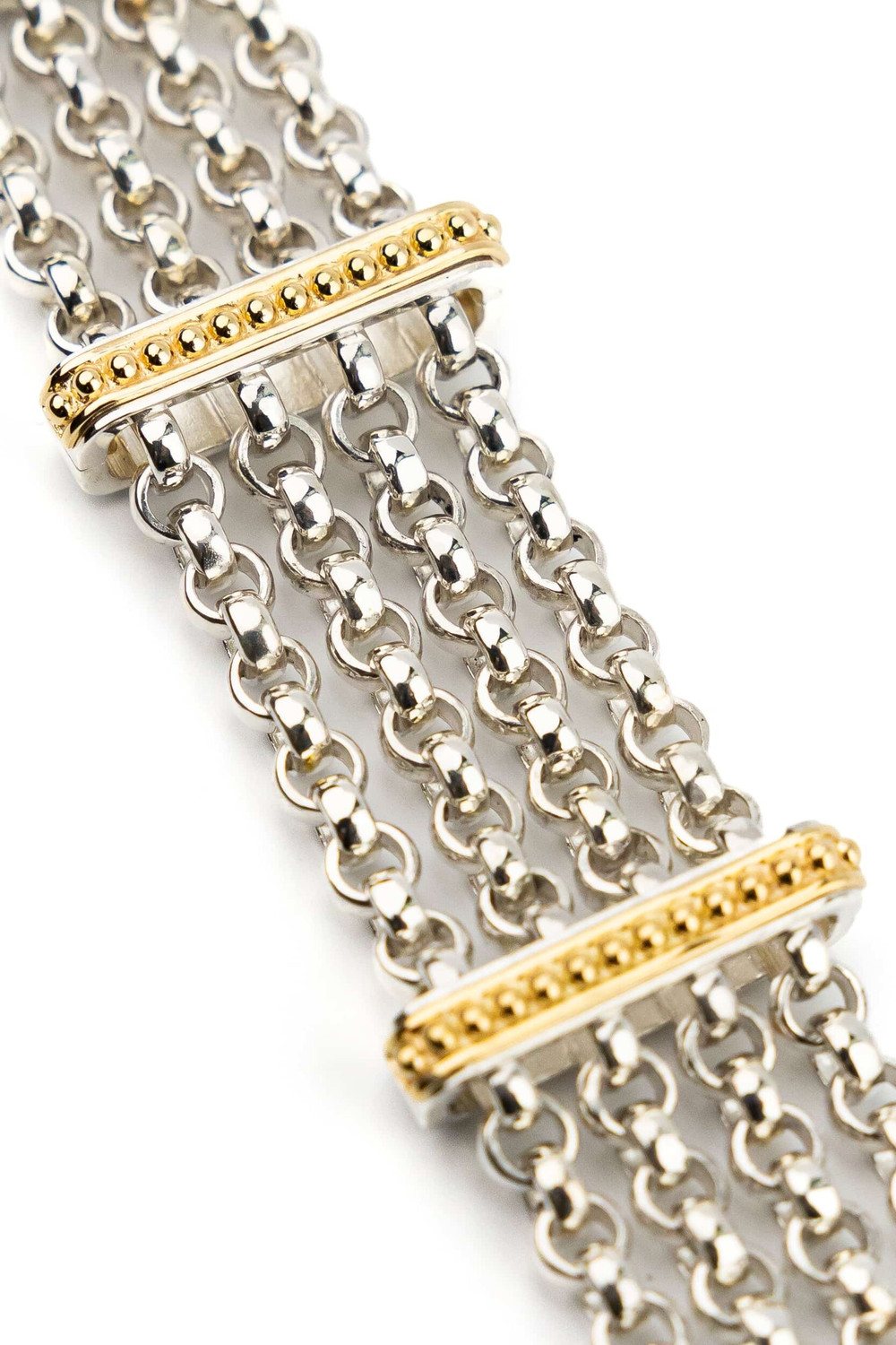 Браслет из серебра 925 пробы и золота 750 пробы c рубином