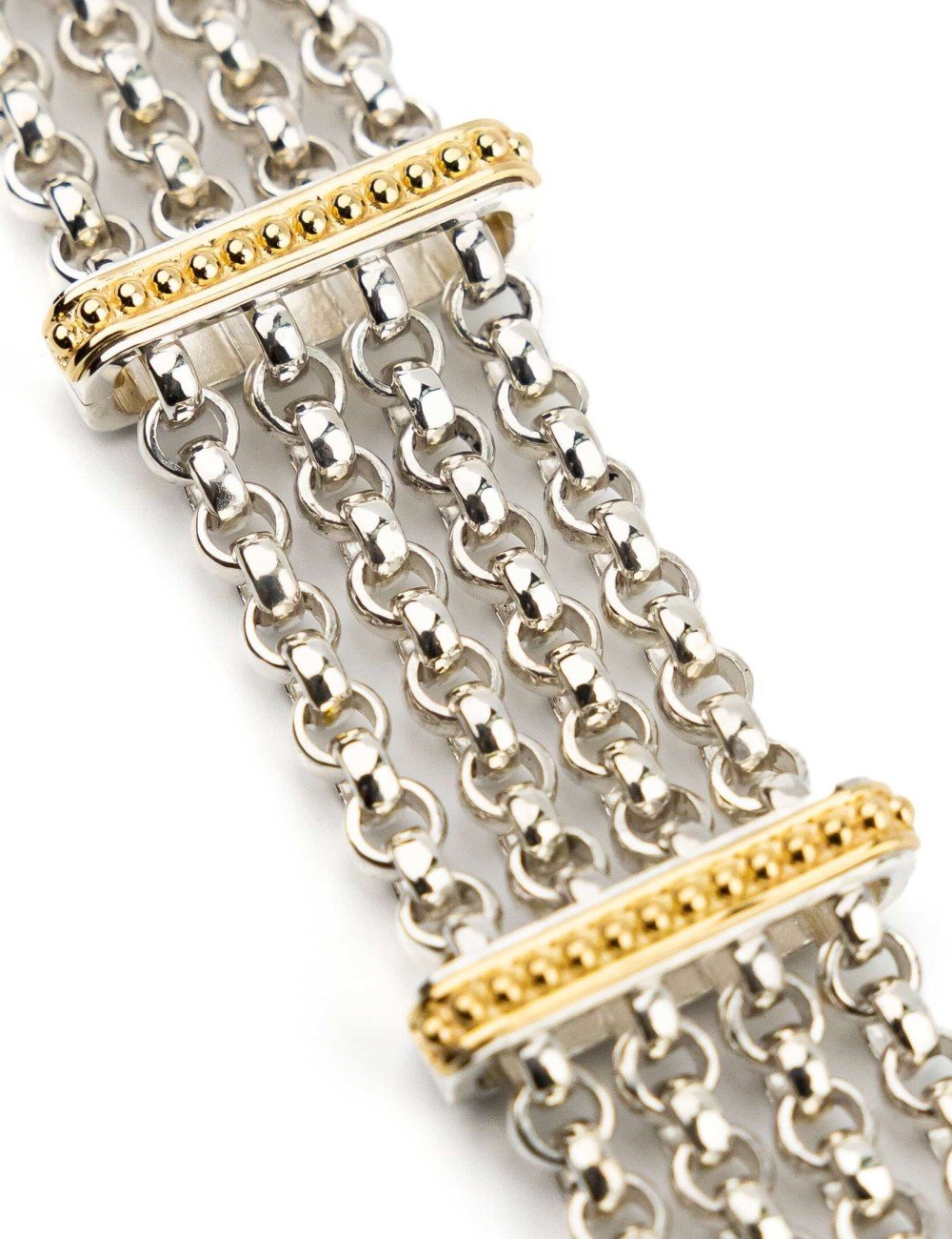 Браслет из серебра и золота c рубином