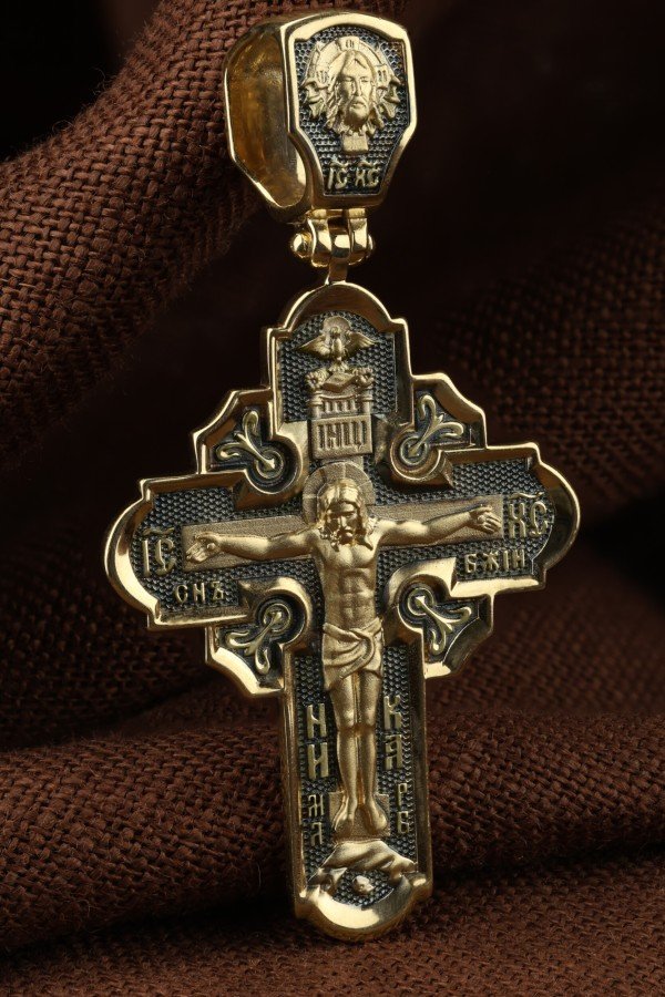 Крест из лимонного золота