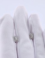 Серьги из белого золота 585 пробы c бриллиантами