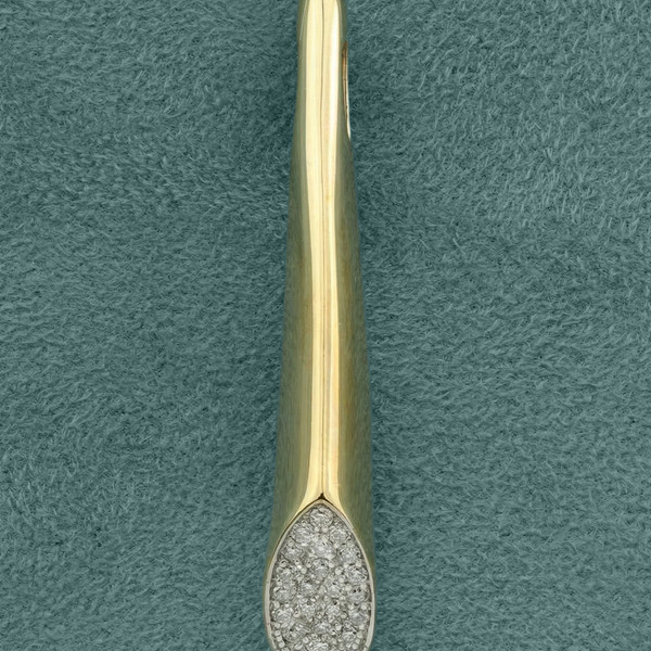 Подвеска из лимонного золота 585 пробы c бриллиантами