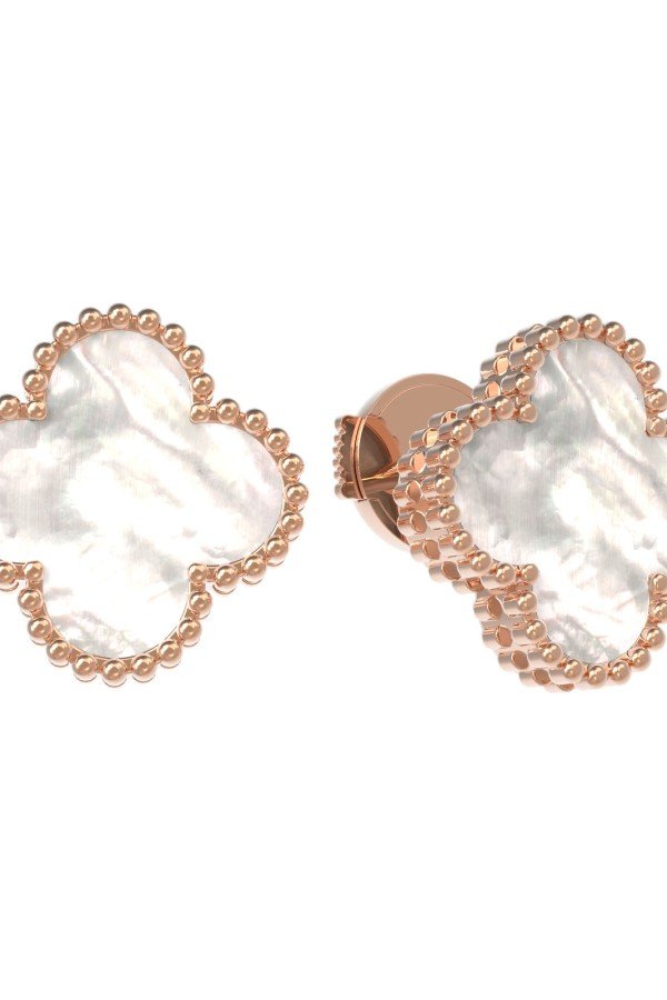 Серьги из золота c перламутром