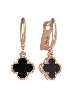 Серьги из золота c ониксом