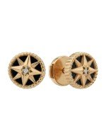 Серьги из золота c бриллиантами и ониксом