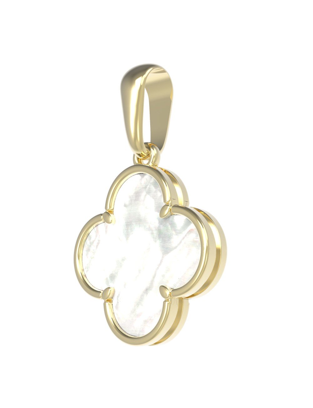 Подвеска из лимонного золота c перламутром