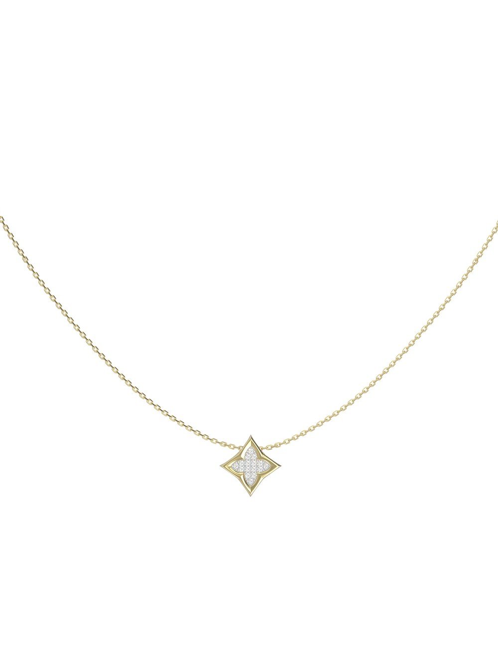 Колье из лимонного золота c бриллиантами