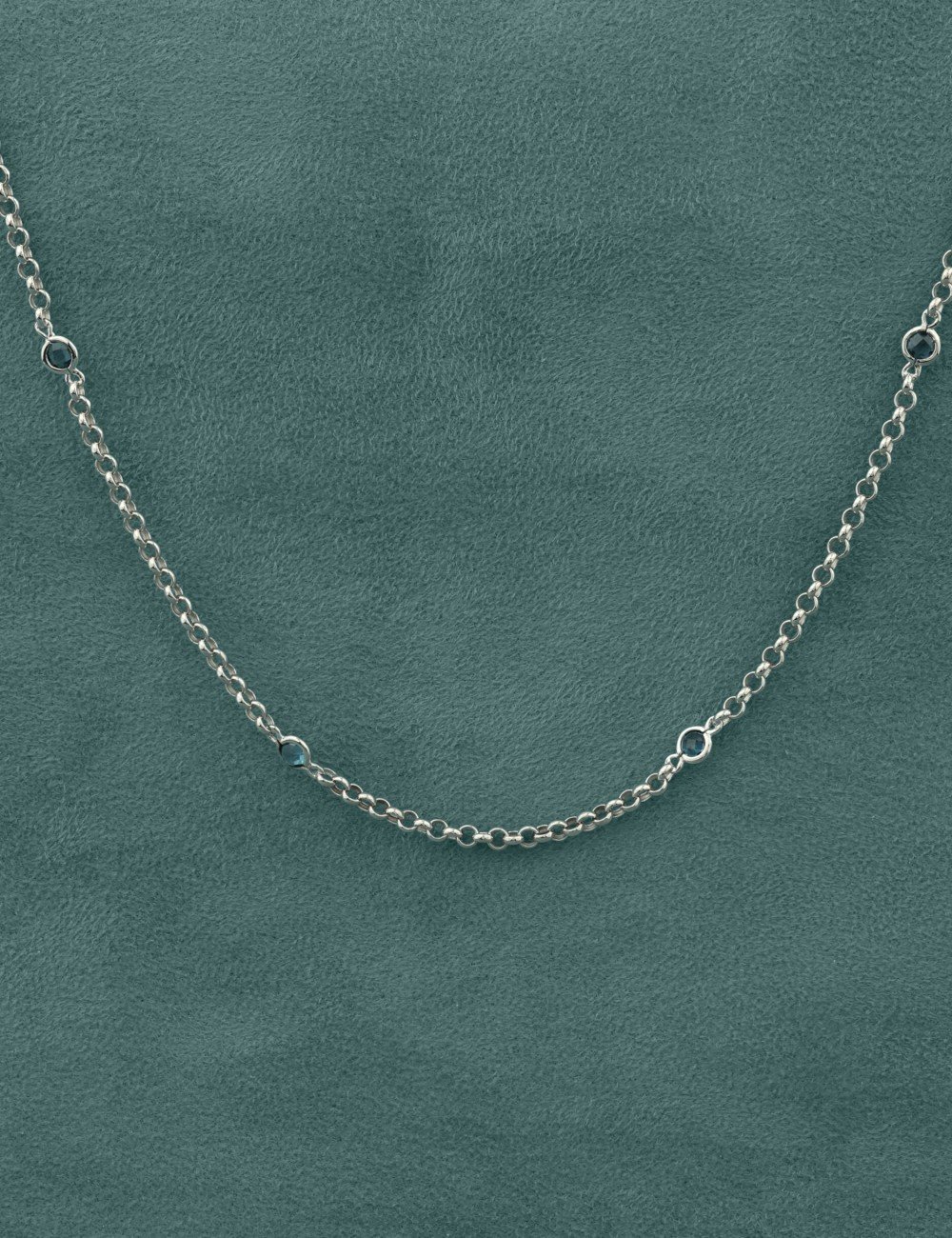 Цепь из белого золота c топазом London