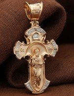 Крест из золота c бриллиантами