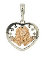 Подвеска из белого золота c бриллиантами