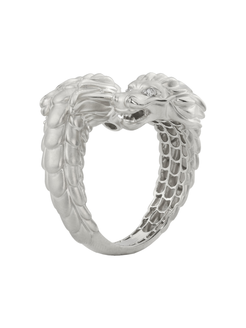 Кольцо из белого золота 585 пробы c бриллиантами