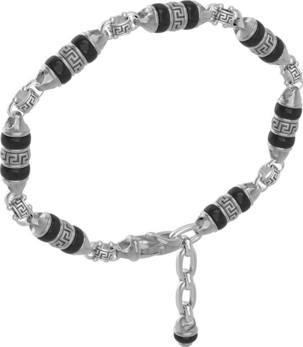 Браслет из белого золота c ониксом