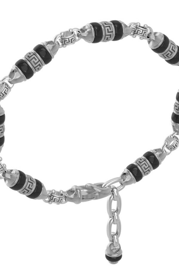 Браслет из белого золота c ониксом