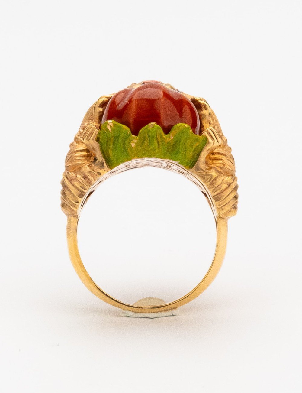 Кольцо из золота c эмалью