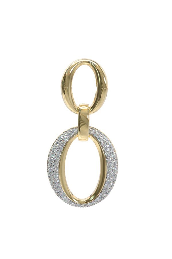 Подвеска из лимонного золота c бриллиантами