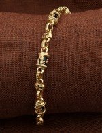 Браслет из лимонного золота c ониксом