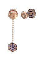 Серьги из золота c лазуритом и перламутром