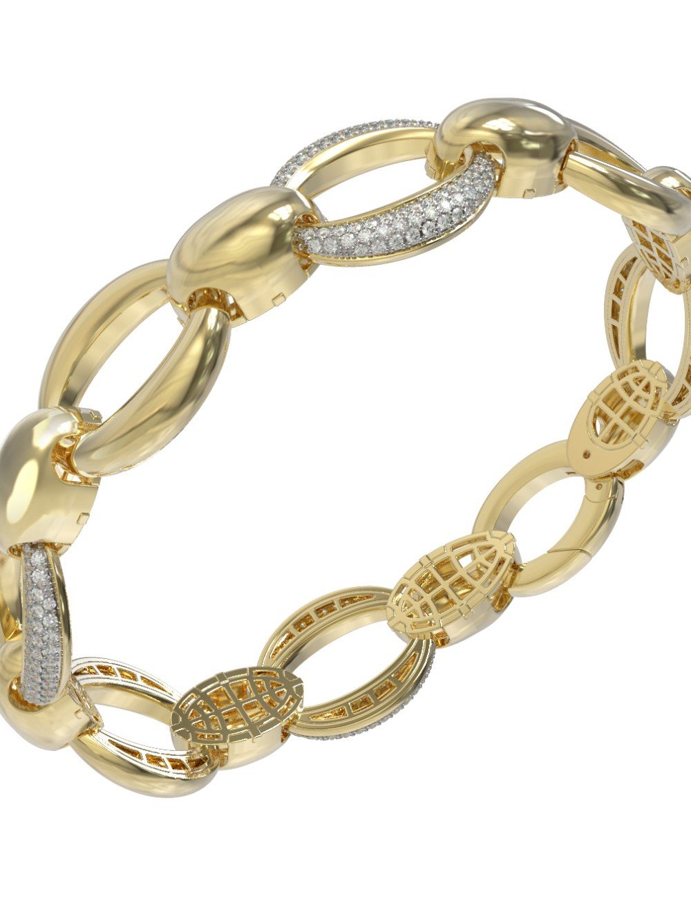 Браслет из лимонного золота c бриллиантами