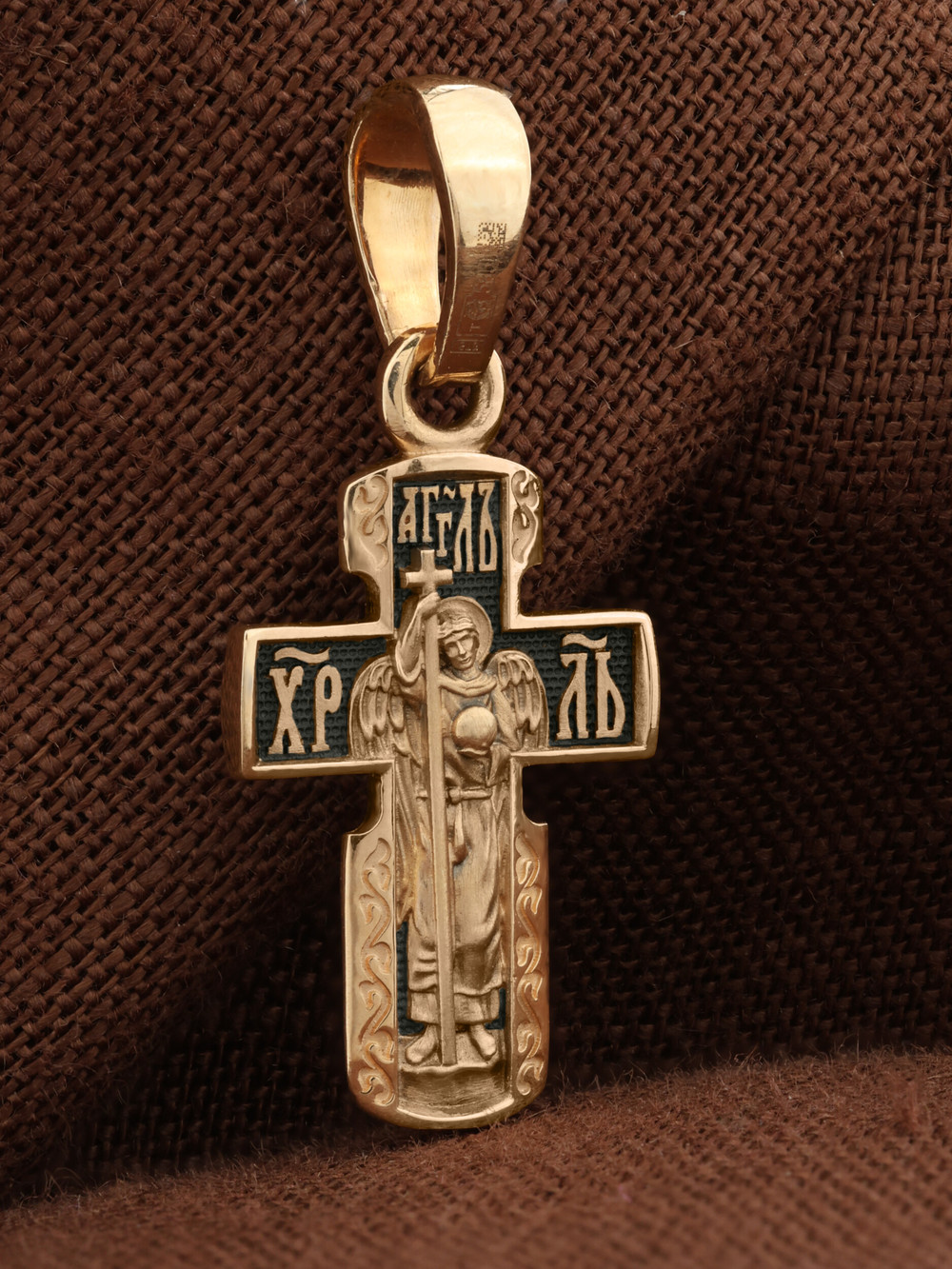 Крест из красного золота 585 пробы