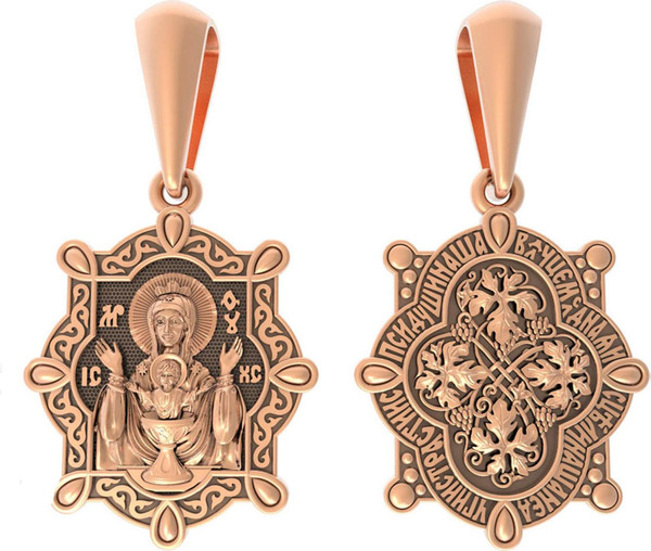 Образок из красного золота 585 пробы