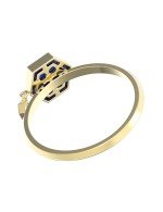 Кольцо из лимонного золота c бриллиантами и лазуритом