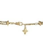 Браслет из лимонного золота c бирюзой и перламутром