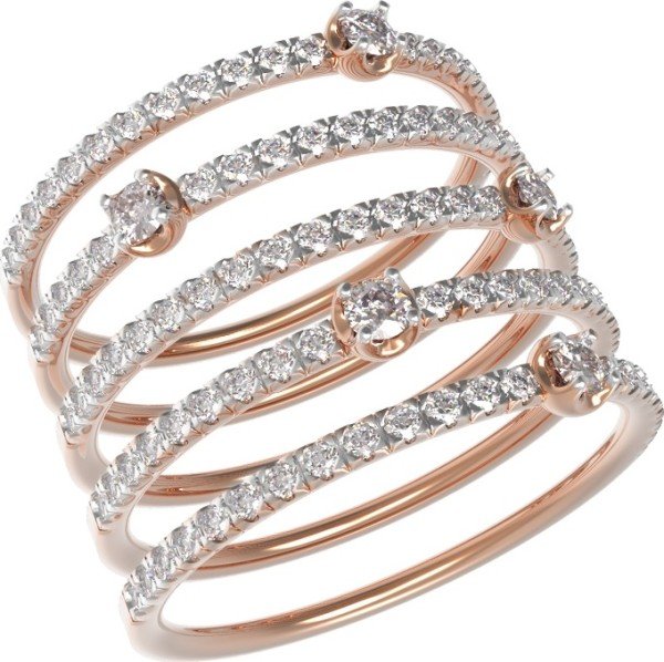 Кольцо из золота c бриллиантами