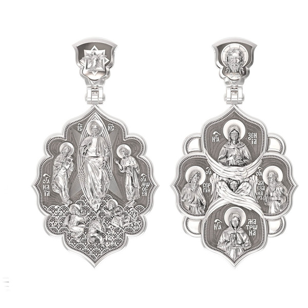 Образок из белого золота 585 пробы