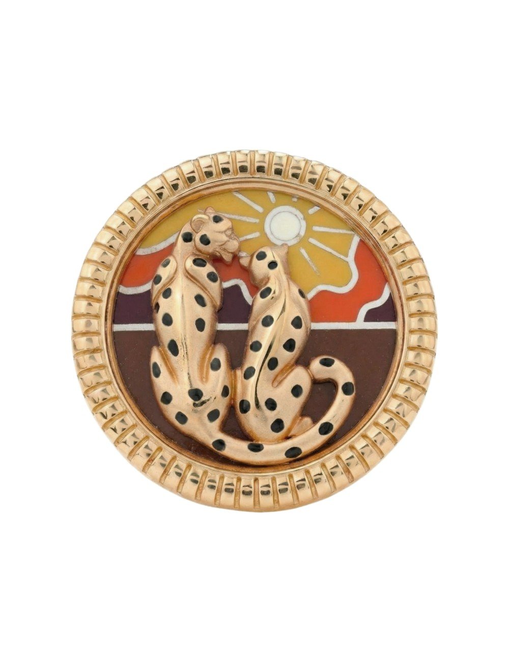 Кольцо из золота c эмалью